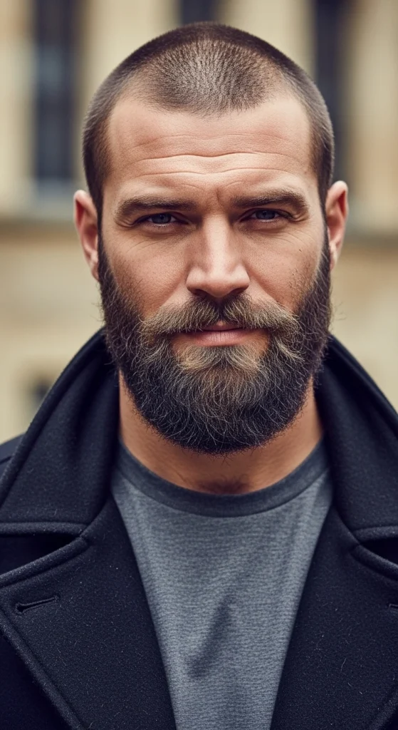 Balding Buzz + Full Beard