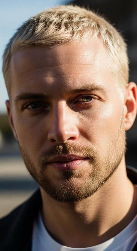 Blonde Buzz + Light Beard