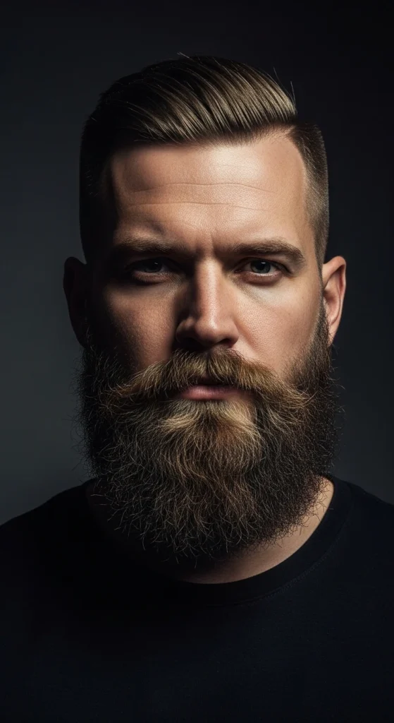 Butch Cut (#3–#4) + Full Beard