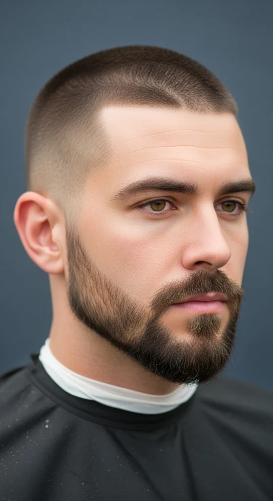 Buzz Cut + Goatee Van Dyke.