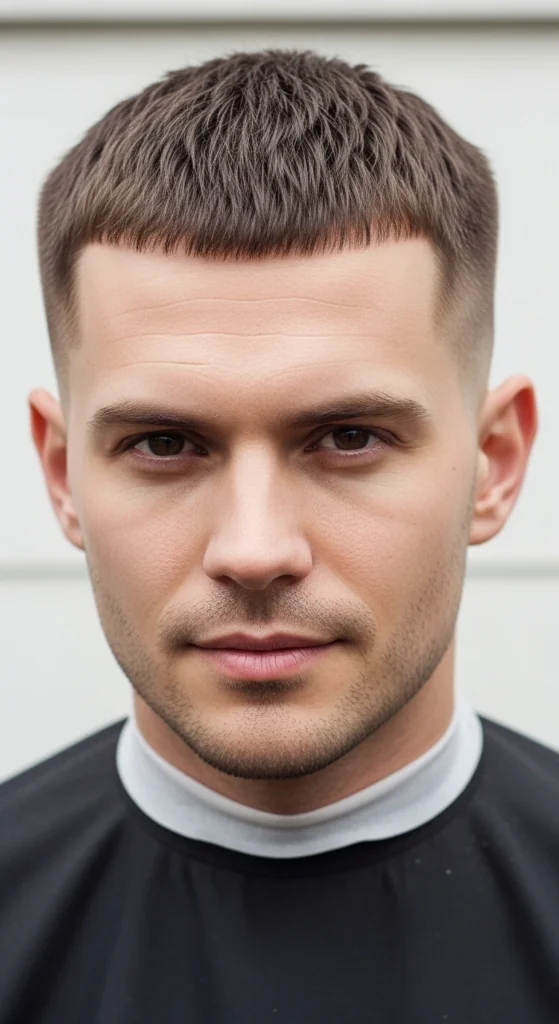 Caesar Cut for Receding Hairline