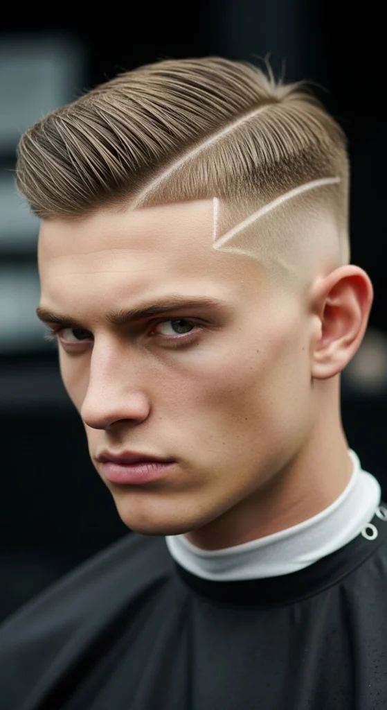 Crew Cut with Hard Part