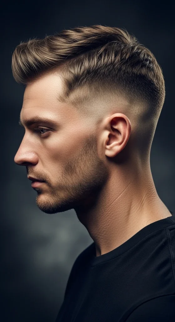Edgy Crew Cut with Short Fade