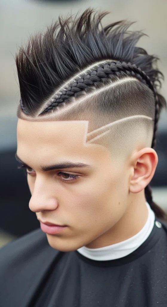 Faux Hawk with Braids