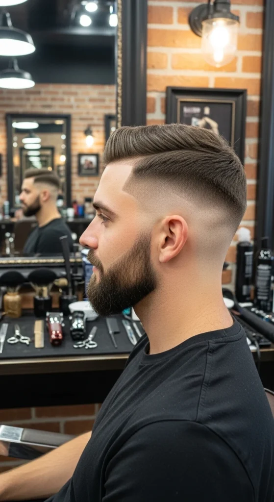 High Fade Buzz + Faded Beard