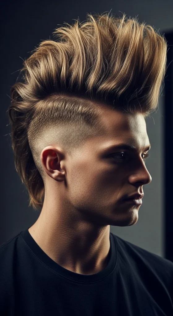 Long Flowing Faux Hawk: