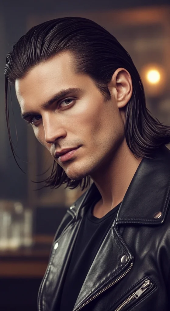 Long Hair Slick Back (Shoulder Length)