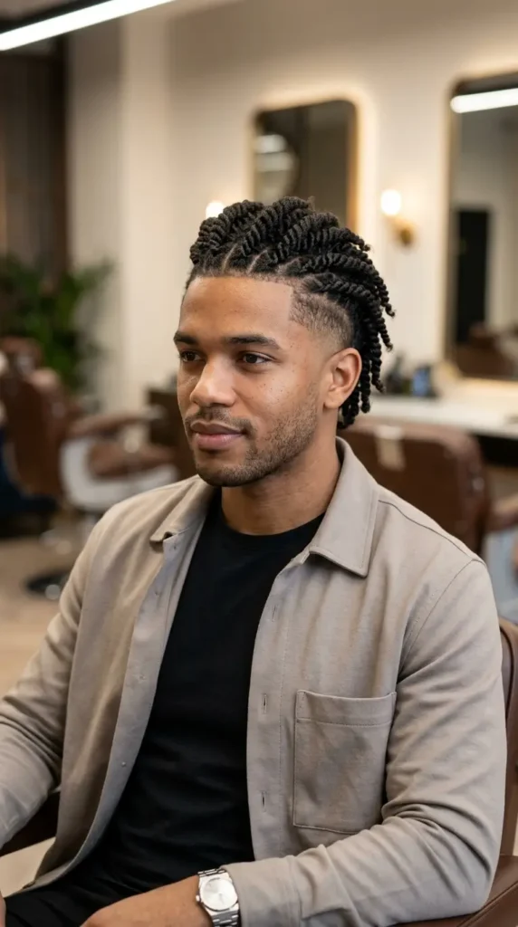 Two-Strand Twist Faux Hawk