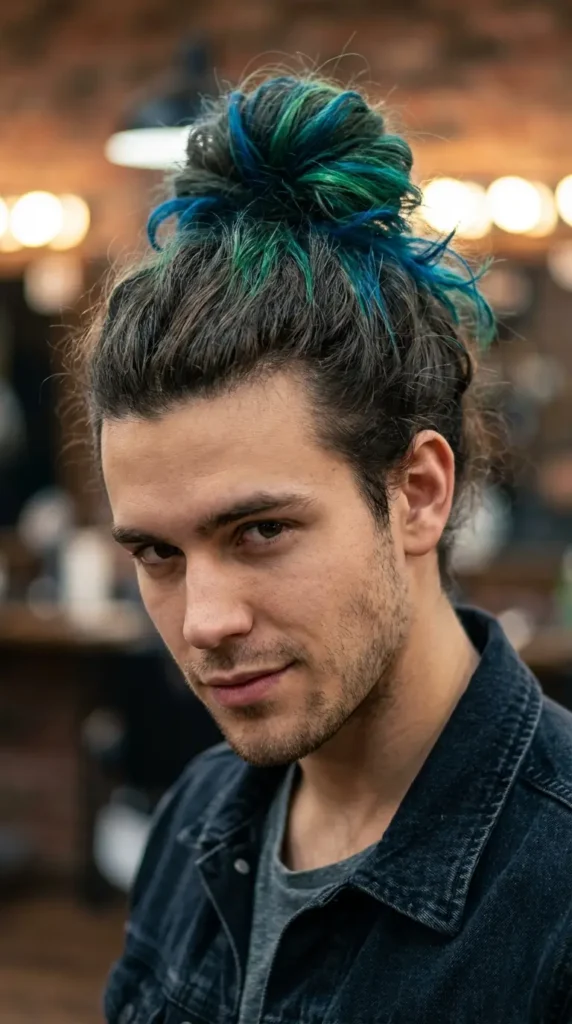 Color-Tipped Man Bun