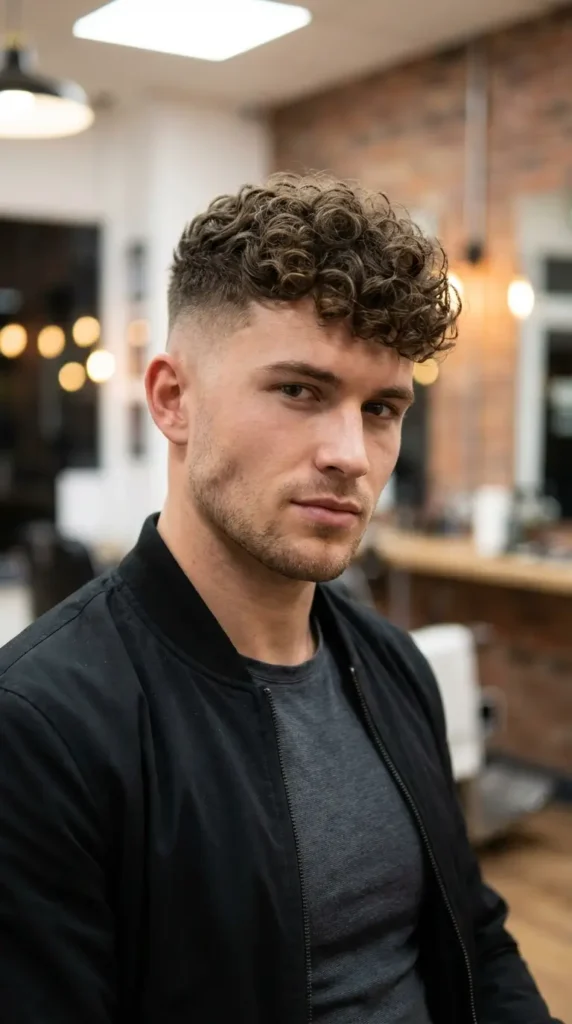 High Skin Fade Curly Hair