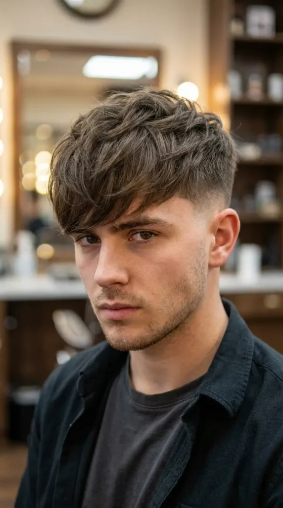 Long Textured Fringe Low Taper