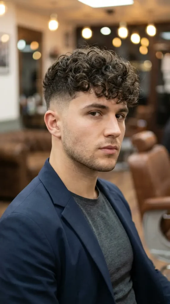 Low Skin Fade Curly Hair