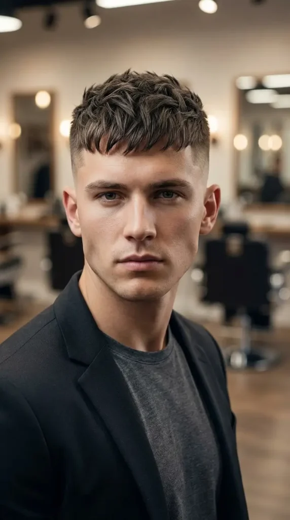 Short Textured Fringe High Taper