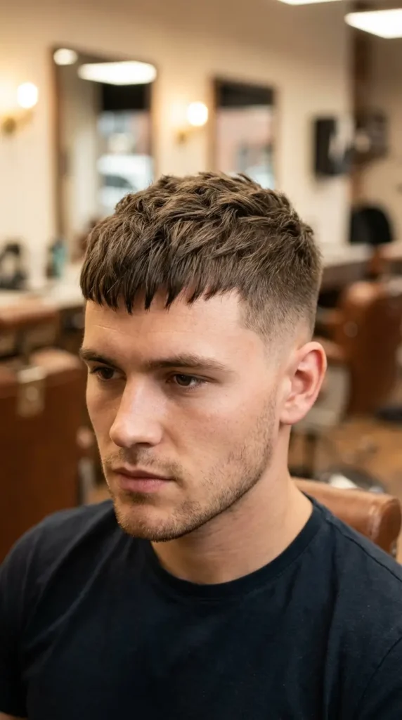 Modern Caesar with Textured Fringe