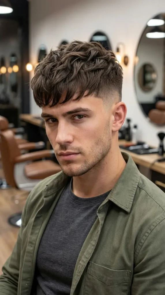 Burst Fade Textured Fringe