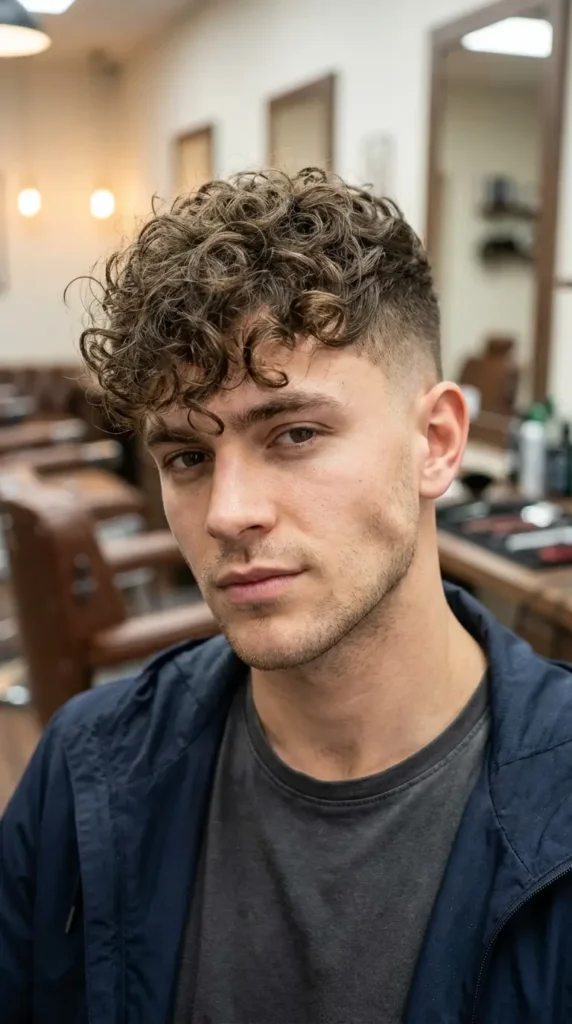 Undercut with Curly Textured Fringe