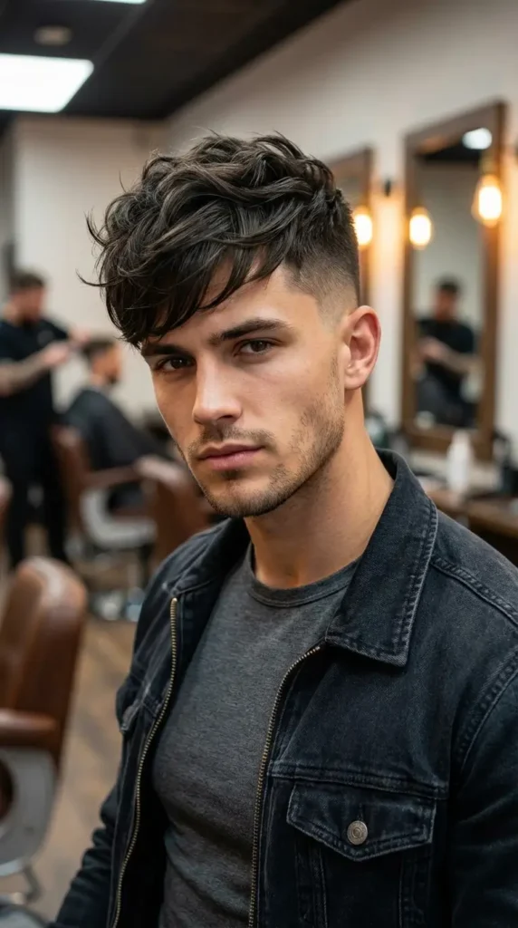 Undercut with Long Textured Fringe