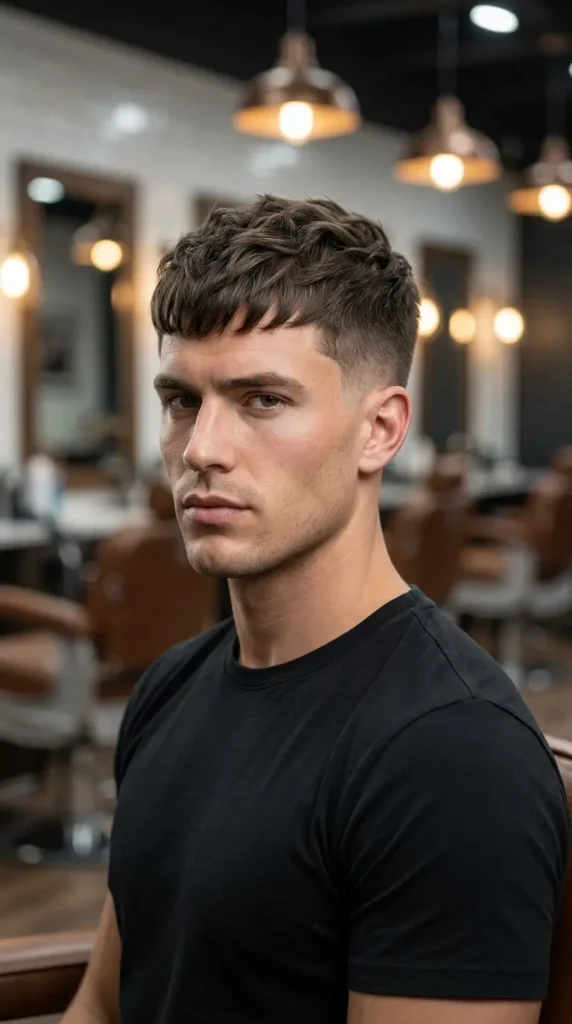 Caesar Cut with Natural Taper