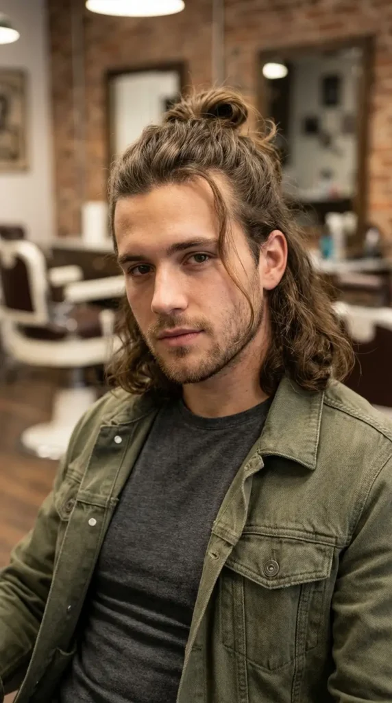 The Half-Up Man Bun