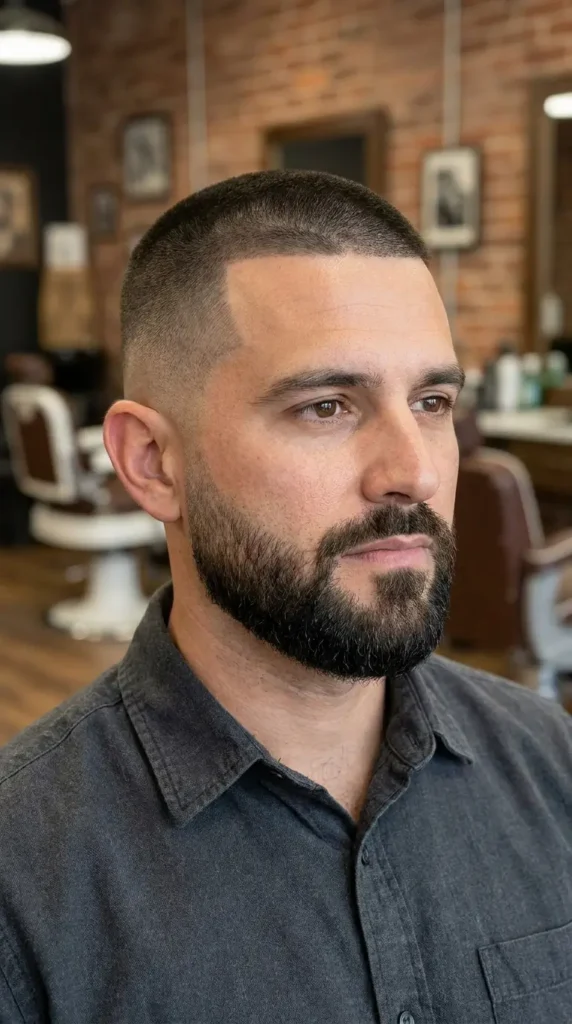 Burst Fade Buzz + Faded Beard