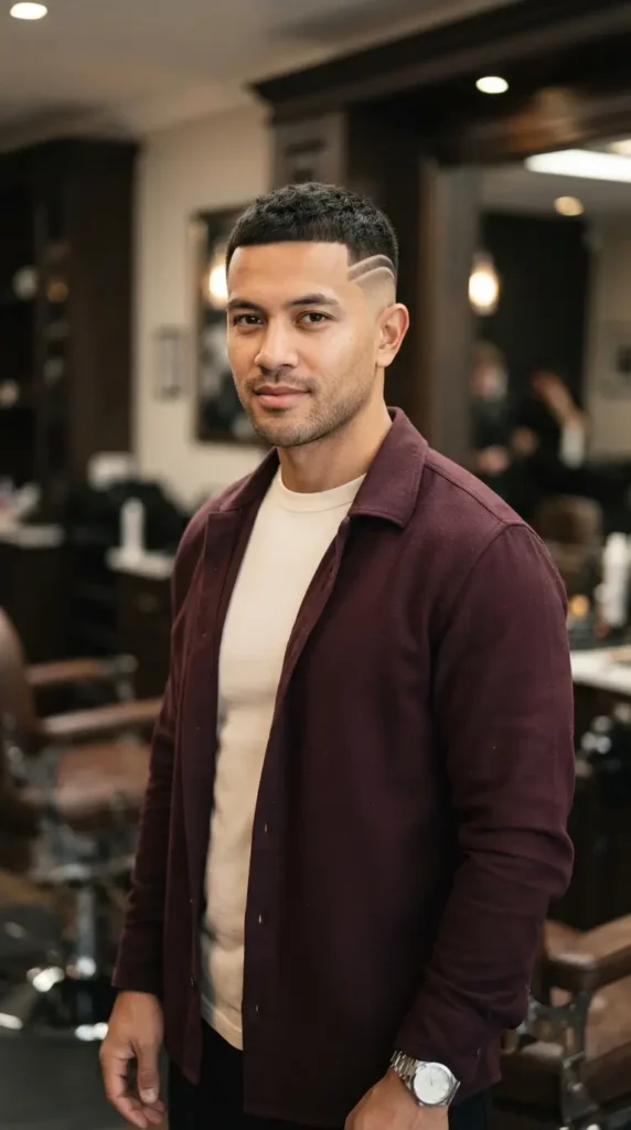 High and Tight with Shaved Design