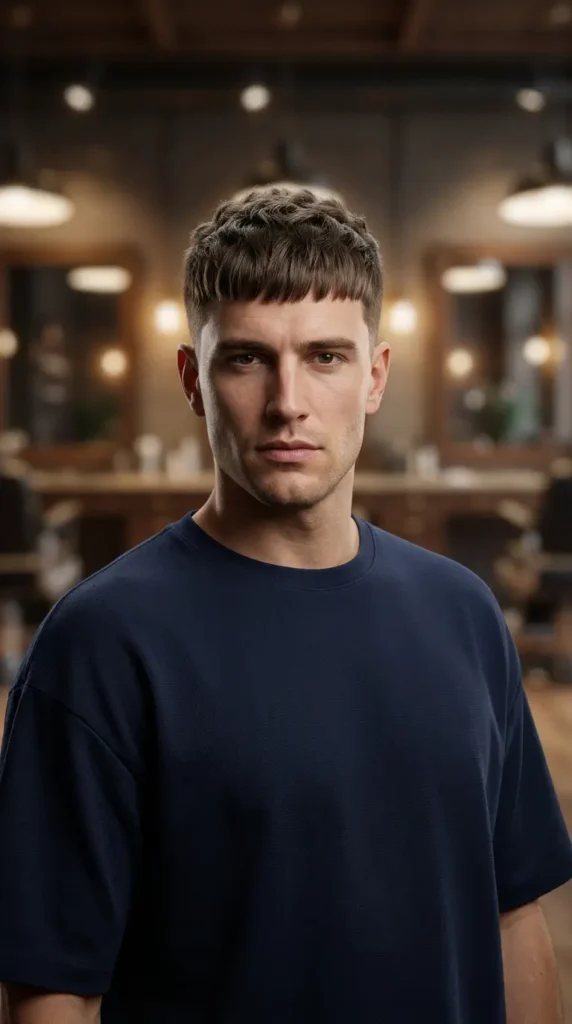 Caesar Cut for Long Face
