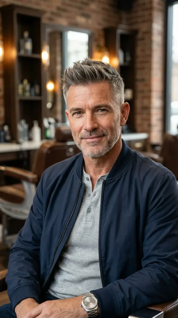 Faux Hawk for Older Men