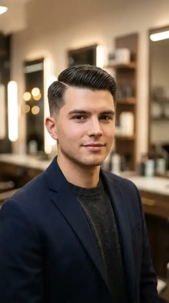 Crew Cut with Side Part