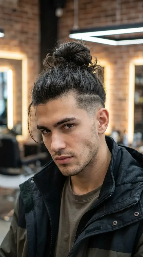 Disconnected Undercut Man Bun