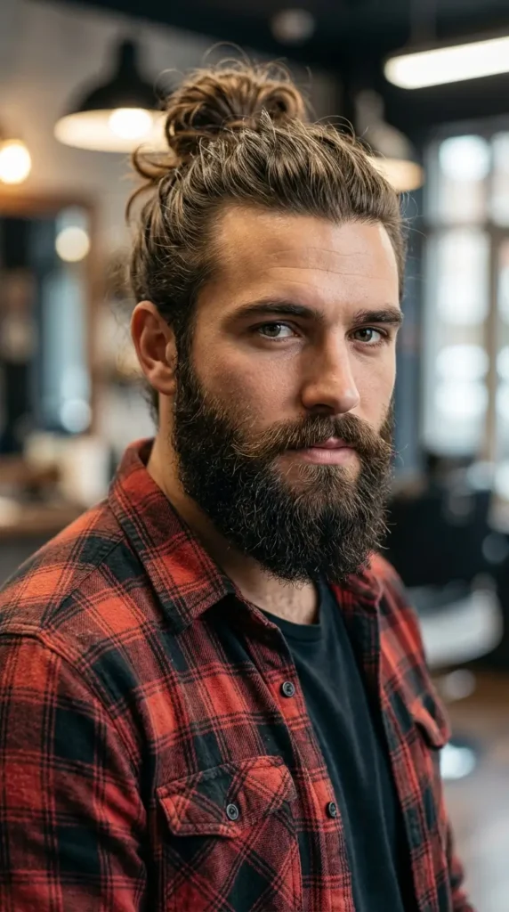 The Lumberjack (Man Bun with Beard)