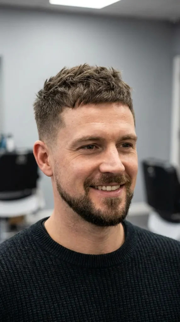 Textured Crop Buzz + Circle Beard