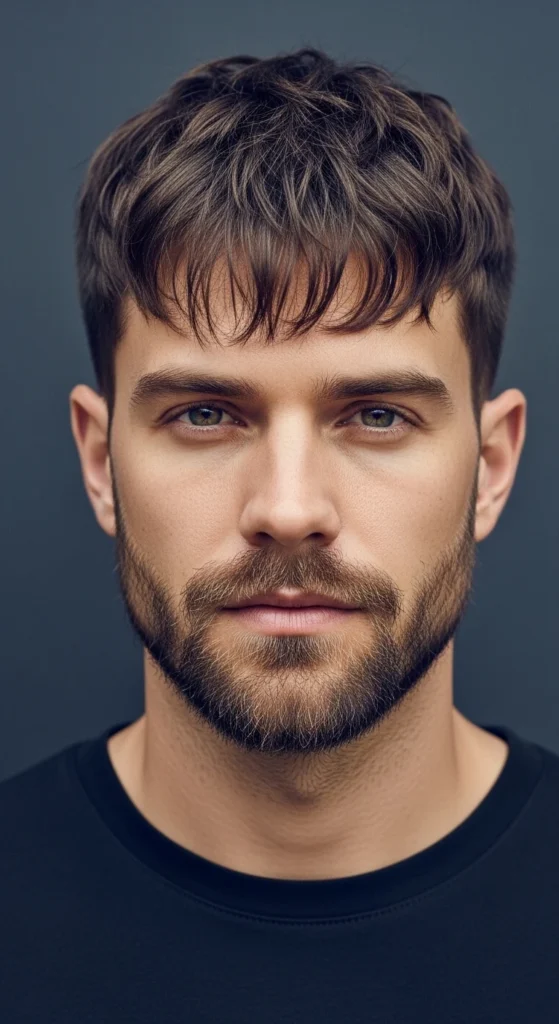 Messy Fringe with Beard
