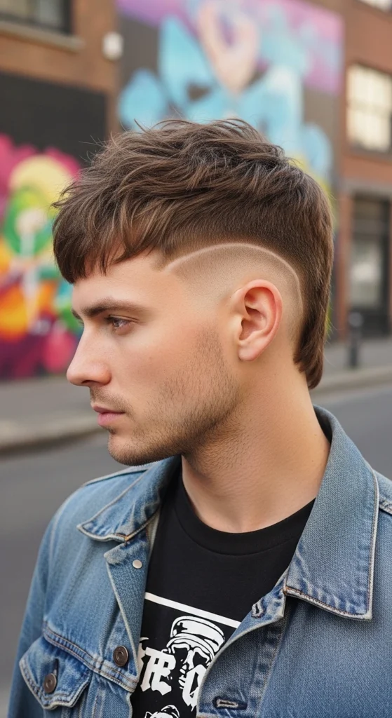 Messy Fringe with Burst Fade