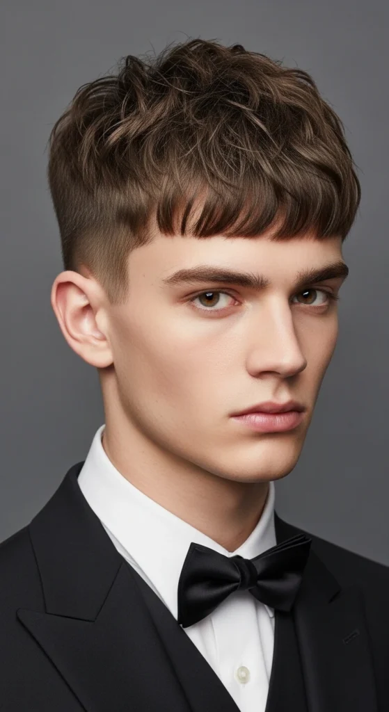 Messy Fringe with Mid Fade