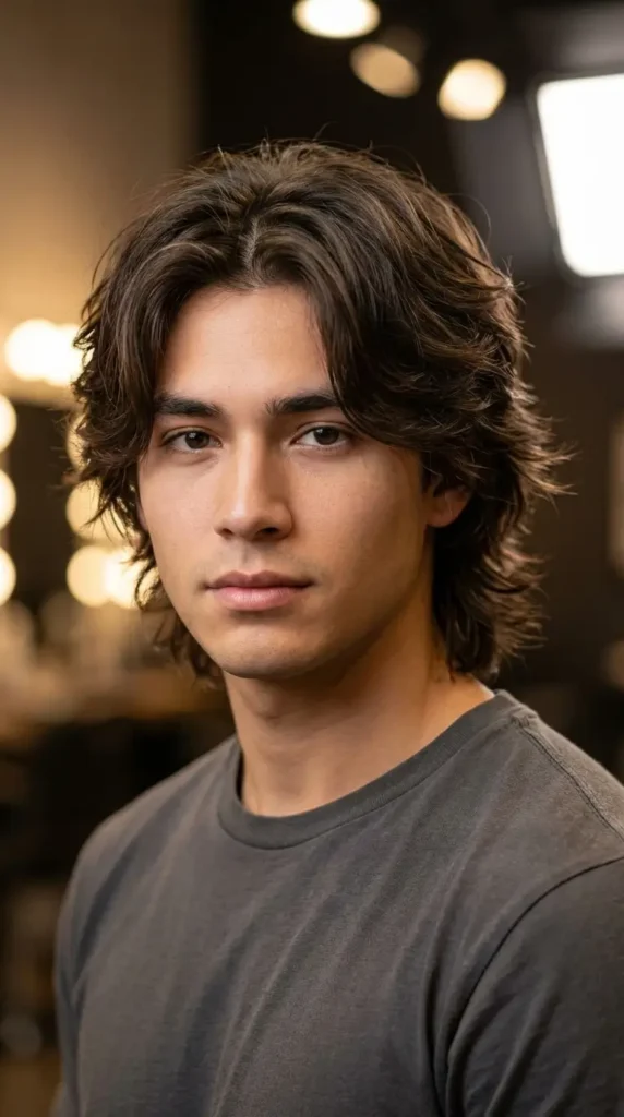 Middle Part Wolf Cut