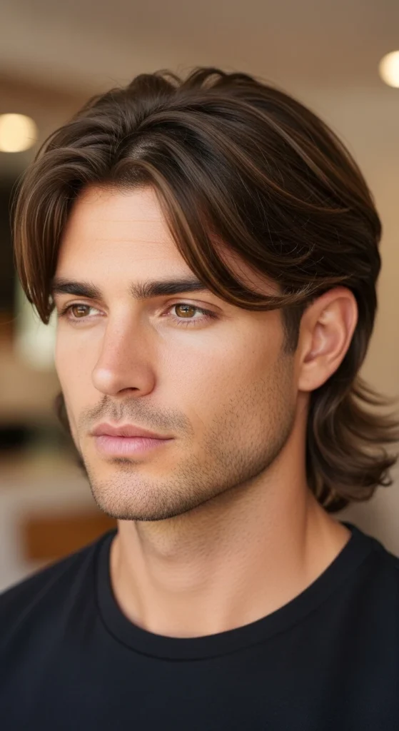 Modern Mullet with Curtain Bangs