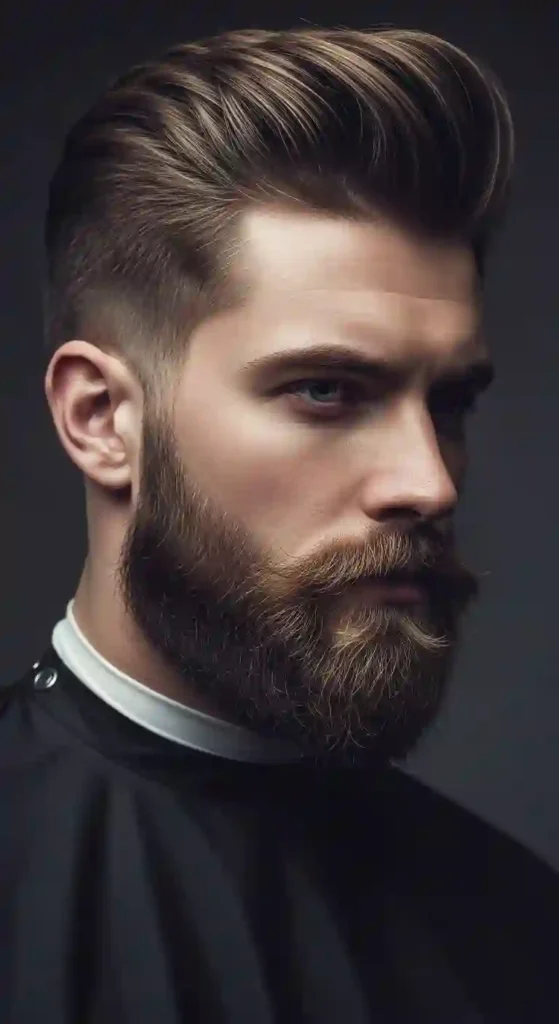 Pompadour with Beard