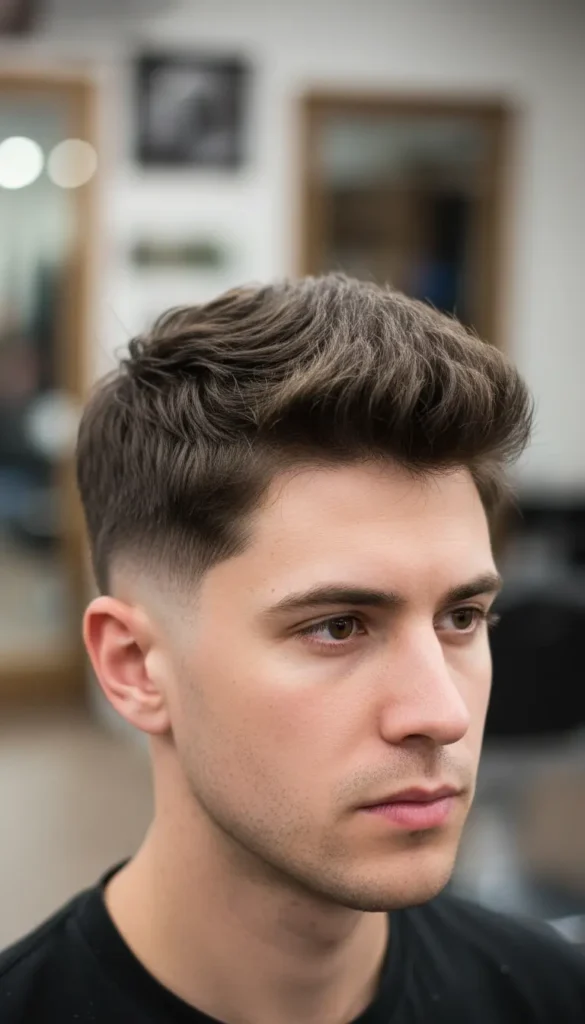 Low Taper Burst Fade