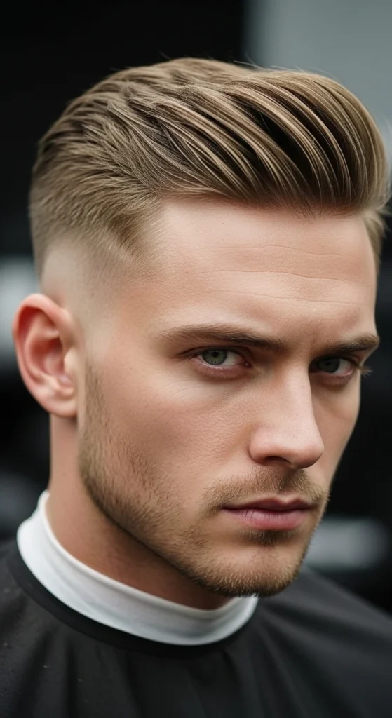 Side Part Burst Fade