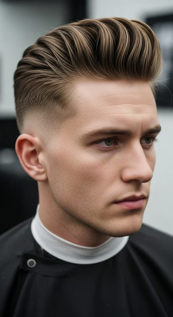 Side Part Pompadour.