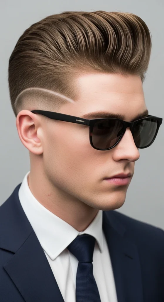 Side Part Pompadour 