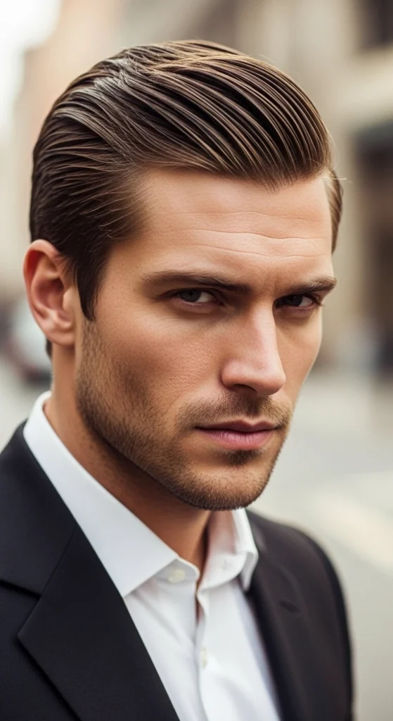 Side Part Slick Back..