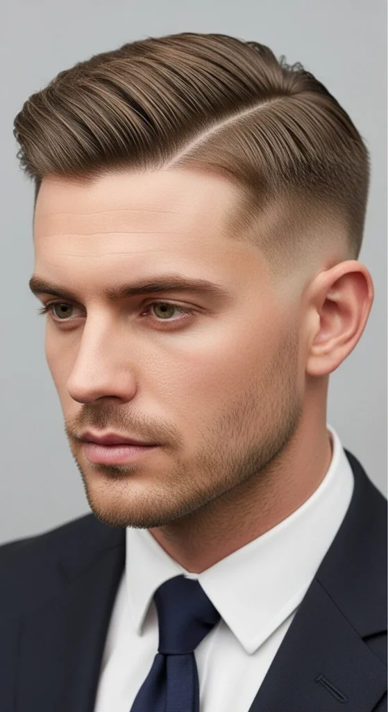 Side Part Taper Fade