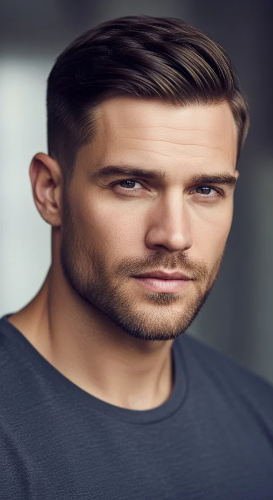 Side Part with Stubble