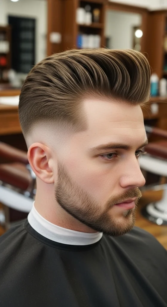 Skin Fade (Bald Fade) Pompadour
