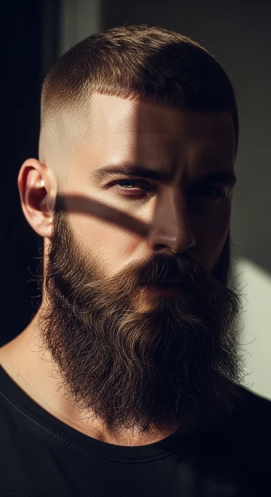 Skin Fade Buzz + Long Beard