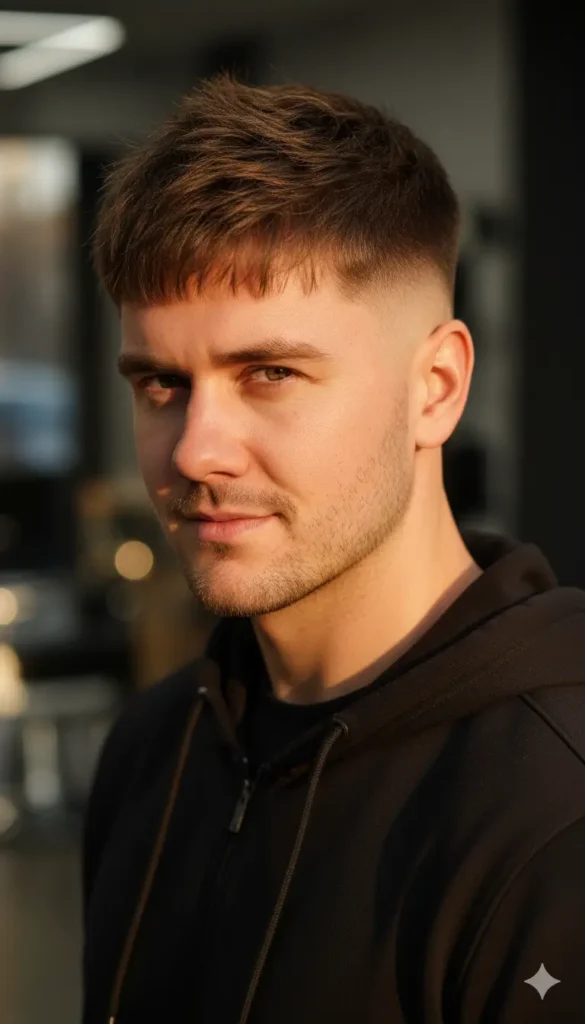 Textured Crop Mid Fade