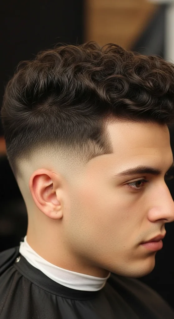 Textured Quiff for Curly Hair