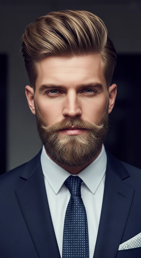 Textured Quiff with Beard