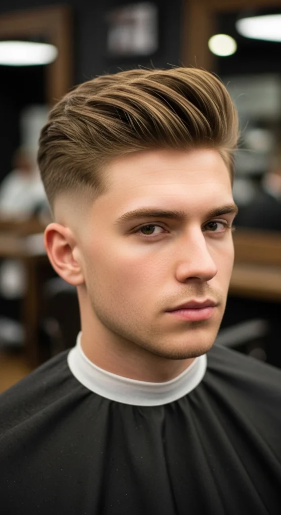 Textured Quiff with Low Fade